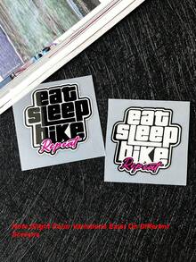 「Eat Sleep Ride Repeat」防水自行車貼紙，優質 PVC 材質耐磨防刮貼花，適用於公路車、山地車及戶外使用 - 彩色 - 查看 12