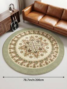 1pc Light Green Bohemian Style Living Room Rug, Suitable For Kitchen, Dining Room, Bedroom, Room Holiday Decor, Indoor/Outdoor, Office, Lobby, Anti-Slip Doormat, Bathroom Rug, Hallway, Study Gaming Area Rug - Light Green - View 16