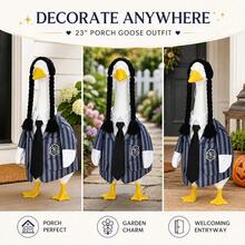 Porch Goose Outfit Striped Goose Costume Fits 23 Inch Porch Goose Statue Halloween Outdoor Decoration For Porch, Yard And Patio (Goose Statue Not Included) - Multicolor - View 7