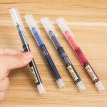 10/20 piezas Bolígrafos de tinta líquida, bolígrafos con tinta de firma de secado rápido, tinta negra/azul/redondo de 0,5 mm, esencial para la escuela/oficina, temporada de regreso a clases - Multicolor - Ver 9