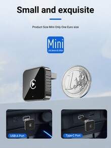 XUDA 新版 CarPlay AI Box Mini Superbox 有線轉無線，無線 CarPlay 與 Android 2合1功能，支援 2.4-5.0 GHz WiFi 5，適用於 99% 配備有線 CarPlay 與 Android 功能的車款 - A - 查看 12