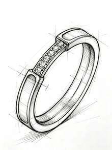 1pc Elegant Stainless Steel Women's Ring With Inlaid Decoration, Suitable For Casual, Date, Multi-Scenario Wear Or As A Holiday Gift For Friends - Gold - View 9