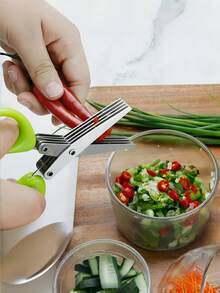 Kitchen Scissors Multi-Layer Design Convenient And Efficient For Cutting Vegetables - Multicolor - View 6