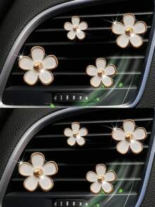 4/8件裝雛菊汽車出風口夾,汽車內飾裝飾配件,適合女性,手工製作 - A - 查看 18