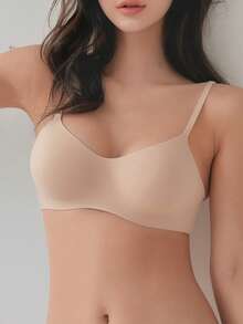 DAZY Holiday Season Super Thin Bra, Bride Lingerie For Women, Breathable Backless Strapless Bra, Soft Seamless Wireless Bra, Sexy Cropped Top Elastic Bra - Dusty Pink - View 4