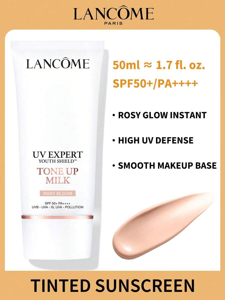 Lancôme UV Expert Defense SPF 50+ PA++++ 玫瑰花漾潤色臉部防曬霜 50ml / 1.7 Fl.Oz,3合1妝前乳與保濕霜,輕盈不油膩,提亮自然光澤,抗光老化,溫和適用敏感肌,送給媽媽的護膚禮物 - UV專家防護SPF 50+妝前乳和保濕霜 - 查看 1
