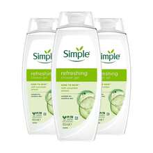 Simple Kind To Skin Refreshing Shower Gel 3x450ml - Sandalwood - View 7
