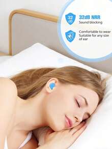 Reusable Soft Silicone Earplugs, Suitable For Swimming, Airplane And Other Occasions, Soft And Comfortable, Suitable For Sleep, Sound-Insulating And Quiet, Comfortable To Wear, Slow Rebound - Multicolor - View 4