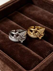 Fashionable Shiny Horseshoe Buckle Ring, Multi-Functional Adjustable Open Ring For Women, Suitable For Daily Wear, Valentine's Day, Wedding Season - Horseshoe Ring - View 5