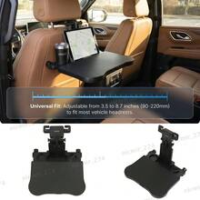 Black Foldable Car Back Seat Table 38.5x35cm, Adjustable Height 21-27cm ABS Plastic Car Tray For Most Vehicle Rear Seats - Black - View 3