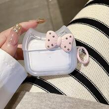 Cute Cat Ear Bow Apple Pro 3/1/2/3/4 & Pro/Pro 2 Bluetooth Earphone Protective Case Pink Cat Ear + Pink Button - Baby Pink - View 13