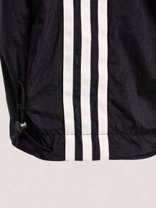Adidas Originals Women's Striped Colorblock Drawstring Waist Pocket Casual Sports Long Pants - Black - View 6