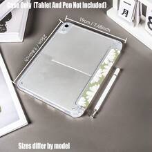 Floral Pattern Y-Fold High Transparency Acrylic Tablet Protective Case With Pen Slot. Y-Fold High Transparency Acrylic Protective Case. Tablet Protective Case Features: Y-Shaped Tri-Fold Stand Design, Smart Sleep/Wake, Full Coverage Protection, Air Cushion Shockproof Frame, Multi-Angle Stand, Built-In Pen Slot, Lightweight And Portable. - Multicolor - View 9