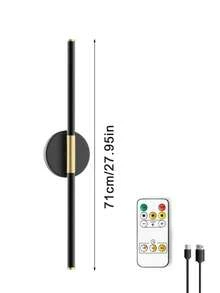50/63/71cm High-End Magnetic Strip Wall Light, Remote Control Dimmable & Color Temperature Adjustable, Type-C Rechargeable No-Drill Wireless Wall Lamp, Gold Modern Linear Wall Light, Suitable For Bedroom, Living Room, Study, Staircase Decoration - Multicolor - View 20