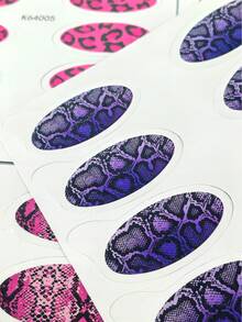 4pcs Animal Pattern Eyeshadow Tattoo Sticker Set, Waterproof Eyeshadow Fake Tattoo, Self-Adhesive Face & Body Decoration Stickers, Suitable For Festivals, EDM Festivals, Halloween And Cosplay - Multicolor - View 9