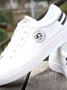 Men's Skate Shoes 2026 New Casual Versatile PU Material Sports Casual Shoes - White - View 3