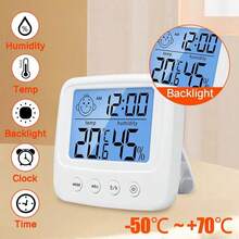 1pc/2pcs New LCD Digital Temperature Baby Room Humidity Meter Backlight Home Indoor Electronic Hygrometer Thermometer Weather Station - Multicolor - View 2