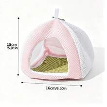 1 Set Parrot Summer Cool Nest Breathable Mesh Fabric + Cooling Mat | Suitable For Cages, Travel Or Outdoor Use | Cute Hanging Bird House, Suitable For Parrots, Lovebirds And Cockatiels - A - View 6
