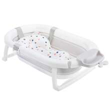 Ultimate Portable Ergonomic Baby Bathtub, Soft Cushion Bath Pad, For Bathing Newborns To Toddlers (0-36 Months) - 白色 - 查看 5