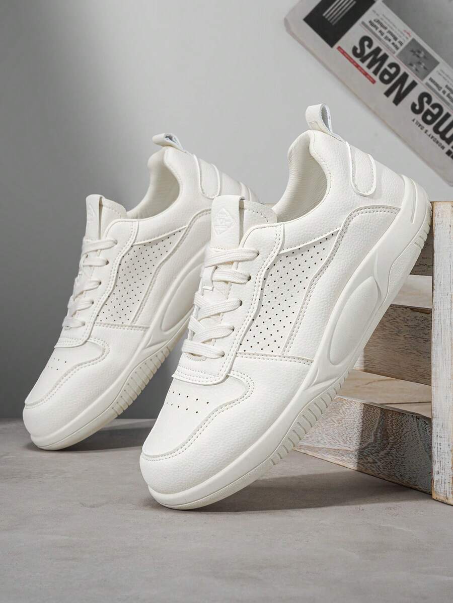 Men's Casual Sneakers, Summer Fashion Versatile White Shoes, Sports Shoes - White - View 1