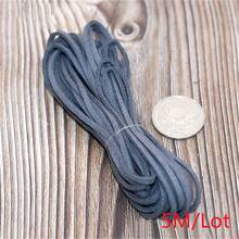 WGRXIRANYKM 5/10/20M Korean Velvet Leather Cord Double-Sided Velvet DIY Handmade Jewelry Accessories Woven Bracelet Necklace Rope - Korean Wool Yarn - View 25