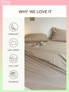 1 Stück helles Kamel-Einbettlaken, superweiches Bettlaken für Jungen und Mädchen Schlafzimmer, maschinenwaschbar, einfach lässig für den Alltag, Bettwäsche für den Schulanfang, Twin, Full, Queen, King - Khaki - Übersicht 2