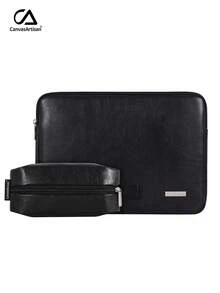 canvas artisan Universal Sim Laptop Sleeve Portable PU Laptop Bag Shockproof Notebook Bag Compatible With Macbook HP - View 11
