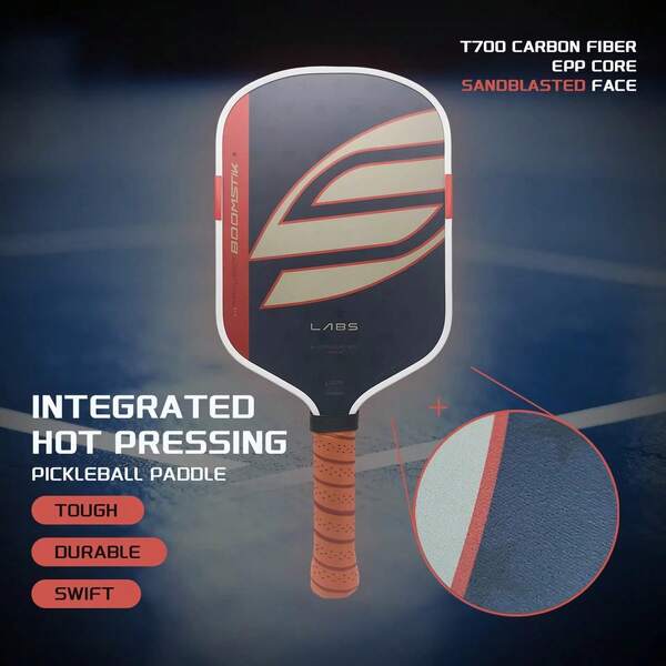 1pc T700 Carbon Fiber Pickleball Paddle & Paddleboard & Racket 16mm PP Honeycomb Reinforced Core, Anti-Slip Grip | Professional Grade Paddle Unisex, Enhance Spin, Friction, Control, Power And Stability, Outdoor Sports Essential, Must-Have For Outdoor Fitness Enthusiasts