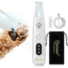 ENSSU Pet Electric Grooming Clipper With LED Light, Dog Paw Trimmer, Wide Blade Electric Dog Grooming Scissors With LED Display, Pet Micro Precision Trimmer, Rechargeable Clipper For Paws, Ears, Face, Butt And Eyes - Multicolor - View 2