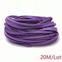 WGRXIRANYKM 5/10/20M Korean Velvet Leather Cord Double-Sided Velvet DIY Handmade Jewelry Accessories Woven Bracelet Necklace Rope - Korean Wool Yarn - View 40
