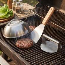 3-Piece Stainless Steel BBQ Tool Set, Portable Cooking Tools, Perfect For Outdoor Grilling, Camping And Backyard Use, Great Gift For Father's Day, Christmas And Halloween - A - View 6
