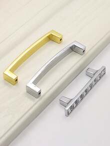 6 pièces/1 pièce Poignée de tirage en métal cristal, poignée de porte de meuble carrée transparente avec strass à double trou dorée brillante à la mode, convient pour armoire à vin, meuble, tiroir ; style à trou unique, espacement des trous 16, 32, 64, 96, 128 mm - A - Voir 8