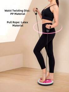 1pc Portable Waist Disc With Resistance Band, Fitness Equipment, Foot Massage Board, PP Material, For Core And Abdominal Workout, Suitable For Gym, Yoga, Pilates, Dorm, Home Daily Training, Back To School Season - Multicolor - View 5