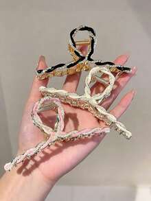 女款極簡金屬時尚髮夾 大號百搭約會髮夾 優雅高級髮爪 髮飾 時尚裝飾 女用髮飾 髮型造型工具 美容配件 女用捲髮髮飾 秋季 旅行 髮型造型工具 女用配件 髮飾 秋季 髮型造型工具 美容配件 禮物 旅行 成人禮物髮飾 女用禮物靈感 美容 女用禮物 優雅髮爪夾 夏季穿搭 - 彩色 - 查看 16