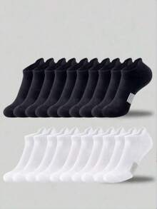 1/35/10 Pairs Minimalist Unisex Socks, Comfortable Casual All-Season Versatile Couple Short Socks - Multicolor - View 1