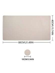 1pc Solid Color 80x40cm Office Desk Mat, Extra Large Leather Computer Mouse Pad, Keyboard Pad, Waterproof Student Desk Writing Pad, Soft Desk Mat And Solid Color Round Coaster/Nail Desk Mat, Non-Slip Keyboard Pad, Waterproof PU Desk Mat, Suitable For Office, Home, Dorm, Travel - View 11