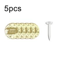 5件/10件/20件 金色壓克力聖誕快樂杯子蛋糕裝飾插牌，適用聖誕派對 DIY 甜點烘焙 2026 新年蛋糕裝飾 - 金色 - 查看 22