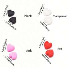 10 Pieces Anti-Slip Glasses Ear Hooks, Colorful Heart Shape, Made Of Soft Silicone, Comfortable Ear Grips, Suitable For Glasses And Sports Glasses, Anti-Slip Ear Brackets - Multicolor - View 6