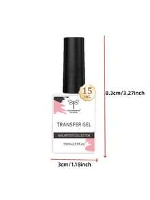 COLOURSMILE 15ML Starry Sky Foil Transfer Gel, Strong Adhesion Nail Foil Sticker, LED Light Curing Nail Care Gel - Clear - View 2