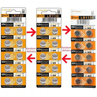 5-100 قطعة بطاريات زر قلوية 1.55V AG10 LR1130 SR54 389 189 SR1130 D189 LR54، بطاريات زر G10A SR1130SW للساعات والألعاب وأجهزة التحكم عن بعد