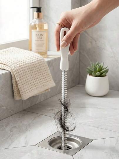 4pcs Flexible Drain Clog Cleaning Tool, Reusable Dish Brush, Spiral Drain Cleaning Rod Suitable For Bathroom, Kitchen And Bathtub, Easy To Use Drain Cleaning Tool, Suitable For Home And School Use