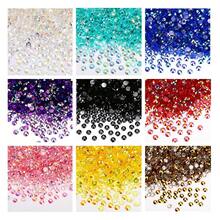 YONGNING 多色透明 AB 樹脂非熱熔水鑽 3-5mm 平底樹脂水晶 DIY 裝飾套組 - 3mm 3100pcs - 查看 2