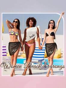 Bridal & Bridesmaid Chiffon Sarong Skirts - Perfect For Summer Beach Parties, Weddings, Bachelorette & Shower Celebrations - Versatile Polyester Accessory For Halloween & Christmas For Halloween,Christmas Event & Party Supplies - Triangular Bandage - View 7