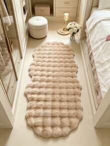 1pc Light Brown Fluffy Wavy Rug, Cute Furry Carpet, Decorative Rug, Bedroom Decor, Home Decor, Outdoor Carpet, Washable Rug, Back To School Gift - Camel - View 2