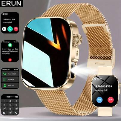 Reloj inteligente táctil HD de 2,01 pulgadas, unisex, compatible con llamadas inalámbricas, visualización del clima, fotografía remota, control de música, seguimiento de la actividad física, adecuado para negocios y deportes, dispositivo de vestir de moda, diseño ligero, fabricado con materiales de calidad, reloj