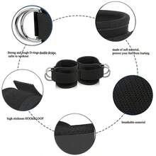 5-Piece Ankle Resistance Band Set (Includes D-Ring Ankle Straps), Leg Kick Training Rope, Suitable For Hip, Thigh And Glute Shaping Training Equipment - Multicolor - View 4
