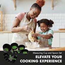 Chef Craft Easy To Ready Plastic Measuring Cup Set, 10 Piece Set, Green - ColorB - View 5