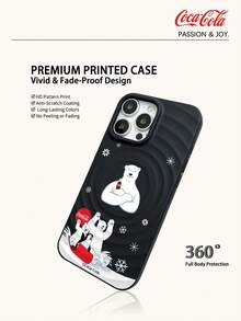 Coca-Cola The Phone Case With Wireless Charging Function Is Full Of Vitality And Passion. It Is Made Of Lightweight Materials And Has Anti Scratch, Anti Drop, And Anti Slip Design To Protect Your Hand In A Cartoon Anime Style. The Case Is Compatible With Apple 17 17Air 17Pro 17ProMax 11,12,13,15,16 Pro,16ProMax,14Plus,15Plus,16Plus,15Pro,16PLUS,XR. Suitable For Gifting To Friends And Family - Black - View 4
