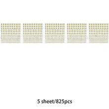 1650 件自粘珍珠贴纸，4 种尺寸，白色珍珠珠宝装饰，适用于面部、身体、指甲、头发、手机、工艺品，0.12 英寸/0.16 英寸/0.2 英寸/0.24 英寸 - 金色 - 查看 13