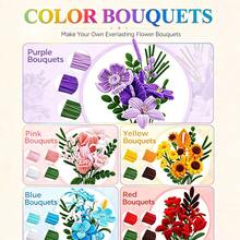 1153pcs Pipe Cleaner Flower Kit, Multicolor Bouquet Handmade Kit With Tutorial Video, 16 Color Flower Making Kit With Chenille Stem, Suitable For Tulip, Lily, Lavender Flowers, Birthday Gift, Graduation Gift, DIY Art And Creative Handicraft Project - Bouquet Set - View 5